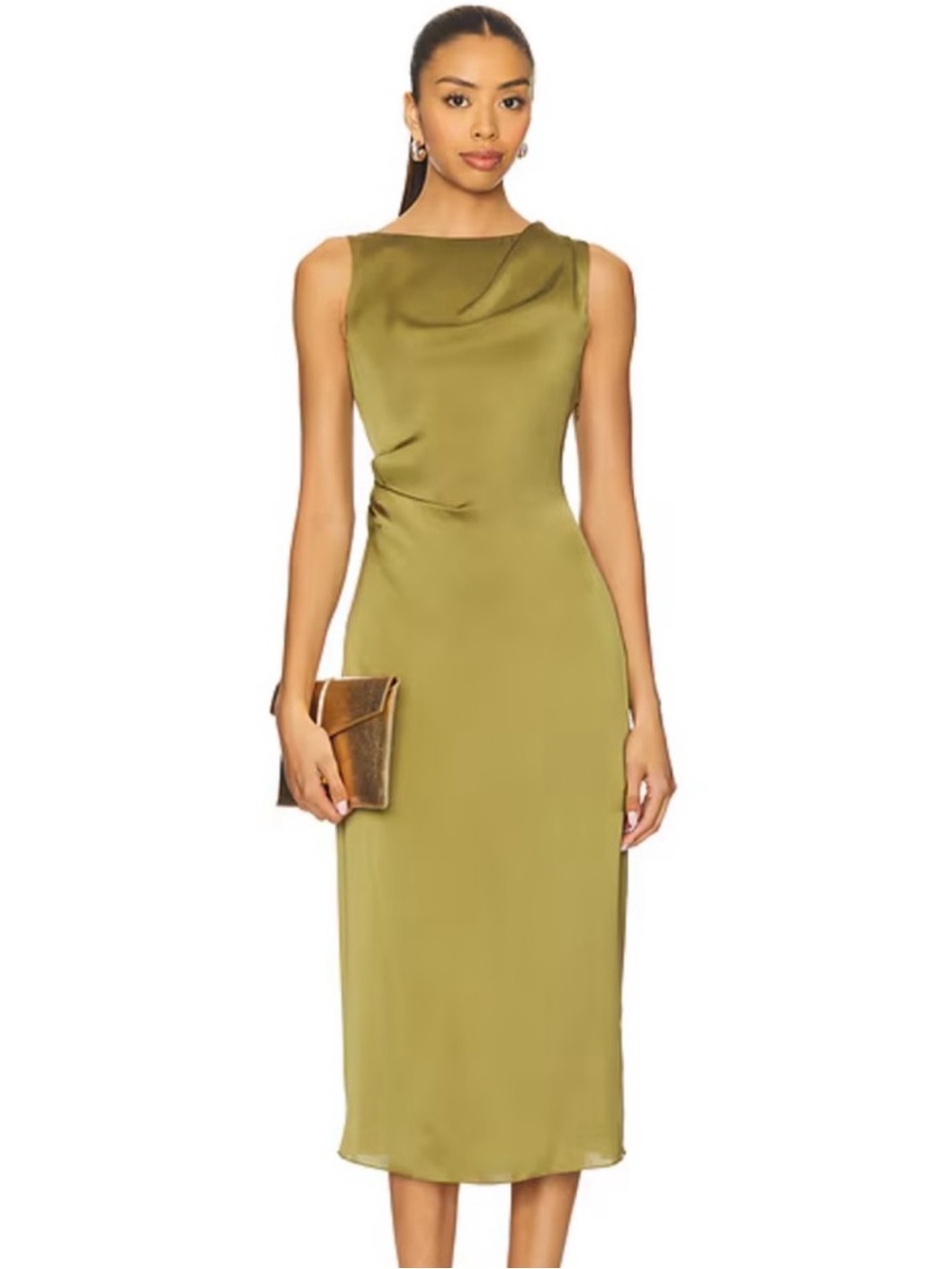 NWT Theory Drape Midi Dress in Avocado
